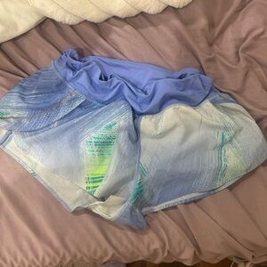 Blue and Green Athletic Shorts